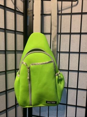 Hap Tim Neon Green Sling Backpack – Compact Everyday Crossbody